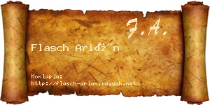 Flasch Arián névjegykártya